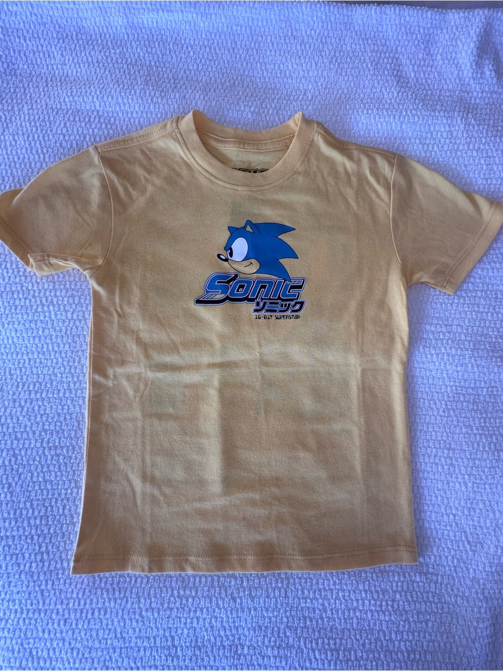 Kids Yellow Sonic Graphic Short Sleeve Tee
